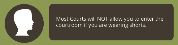 No Shorts In Court